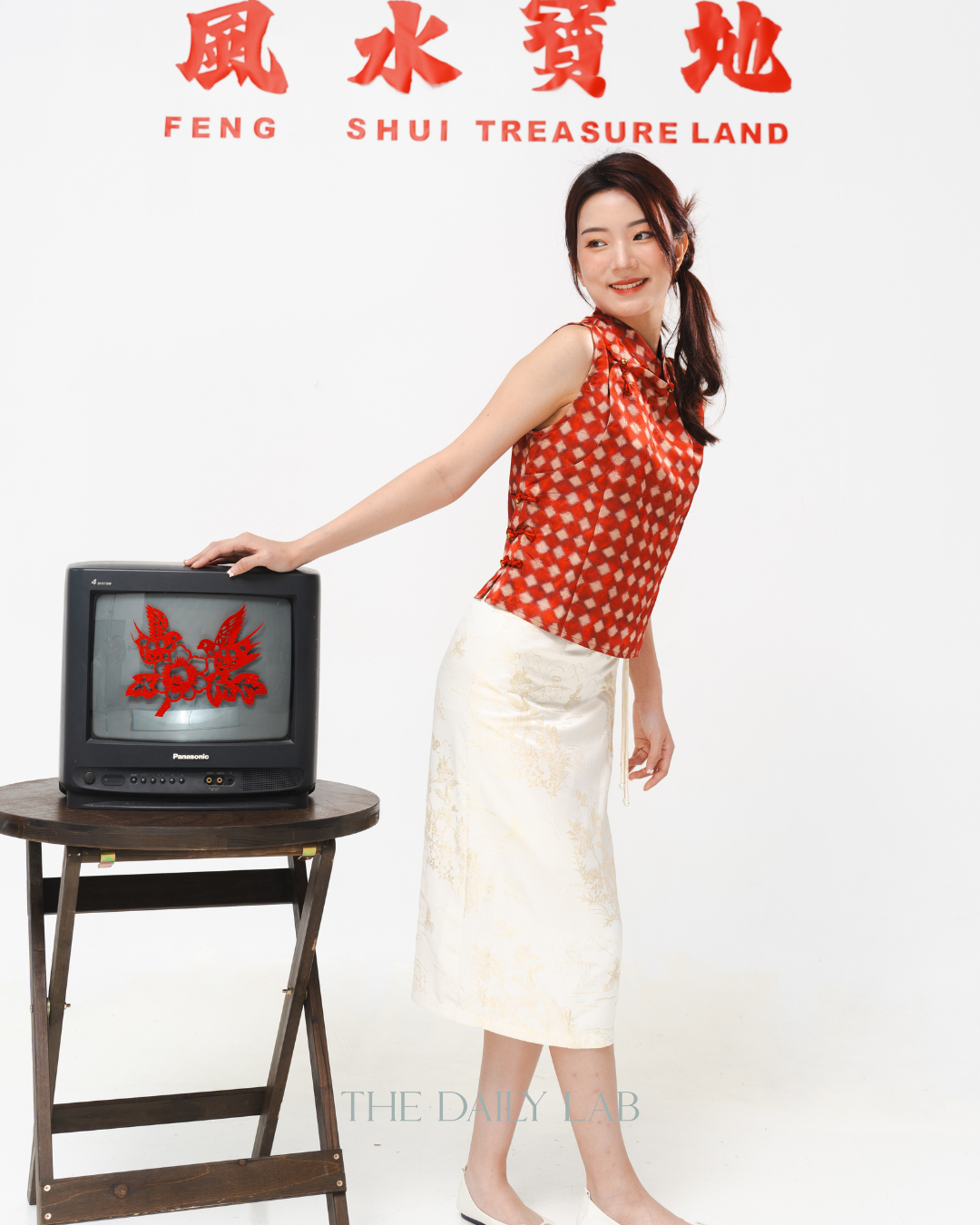 Crimson Brocade Oriental Top