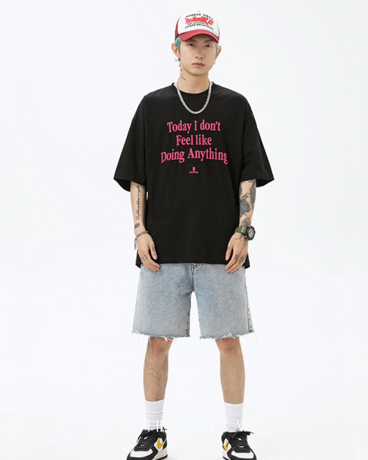 200G Today Oversized Tee in Black