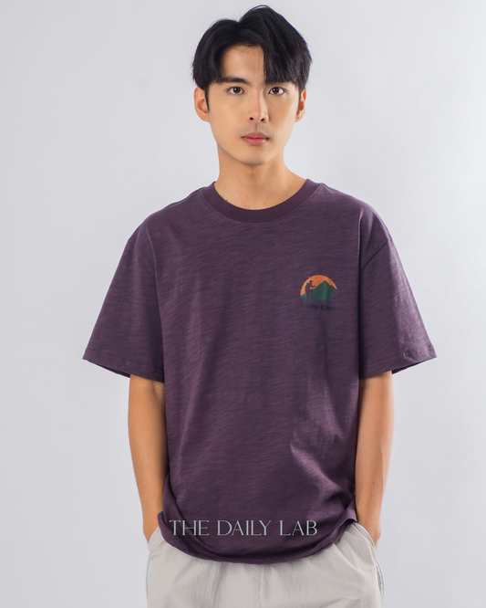 American Style Casual T-Shirt in Purple