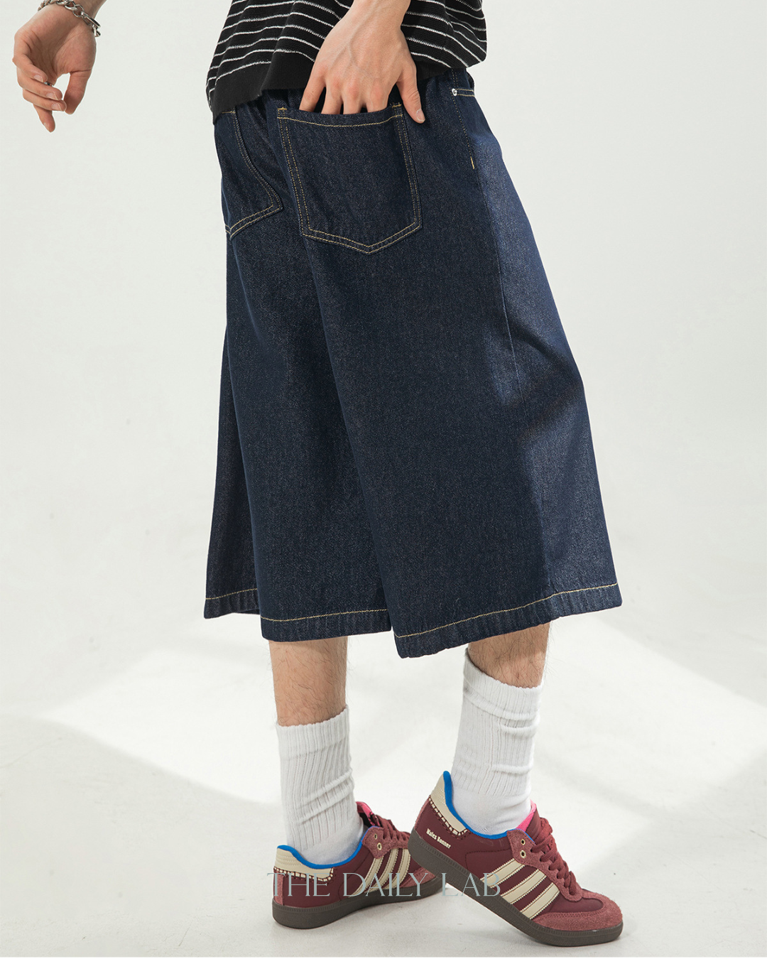 City Street Cropped Denim in Blue