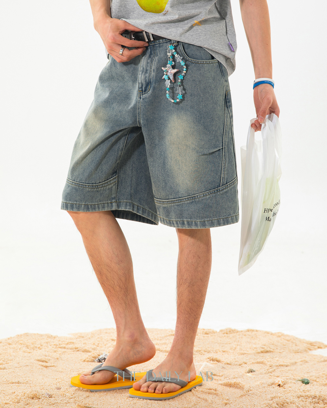 Coastal Fade Denim Shorts in Blue