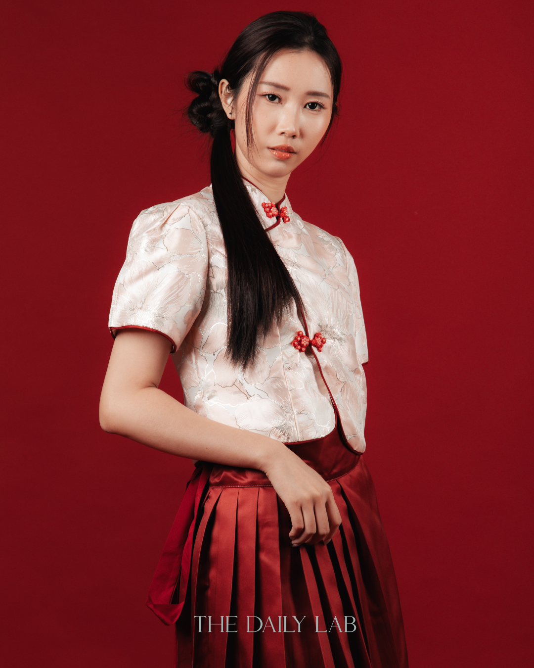 Blush Peony Cheongsam Top