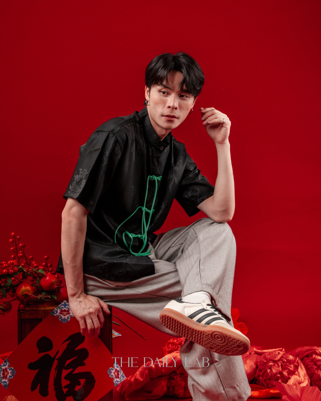 Neon Dragon Tang Shirt in Black