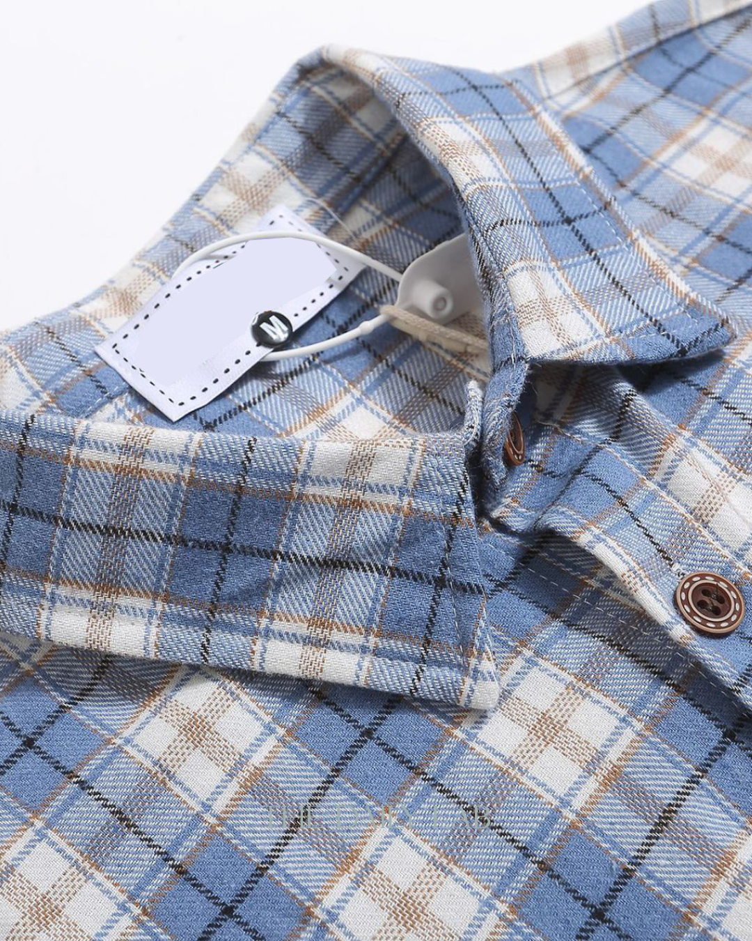 Summer Vintage Plaid Shirt in Blue