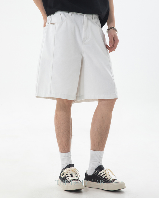 Twill Utility Shorts in White