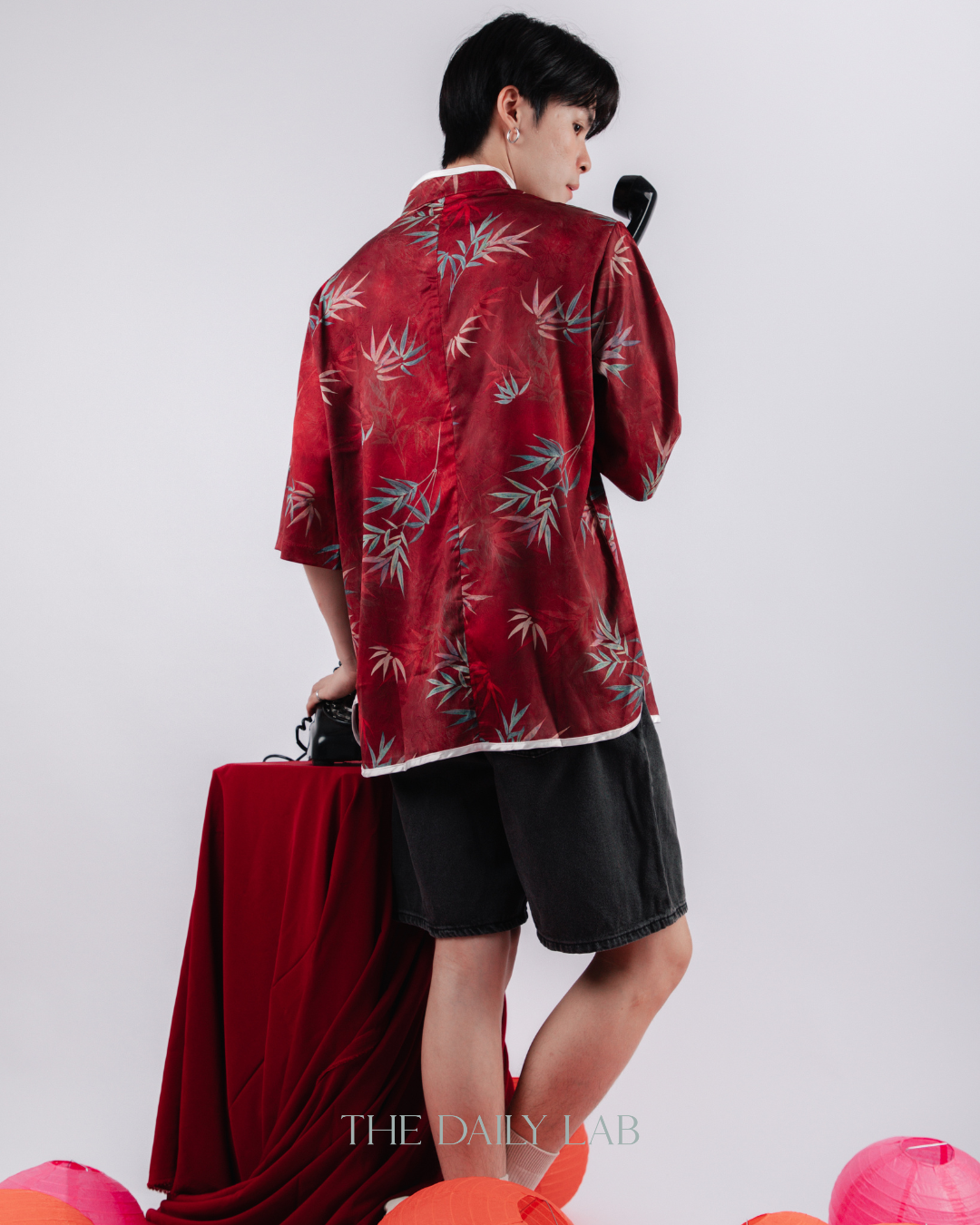 Trendy Ice Silk Tang Top in Red