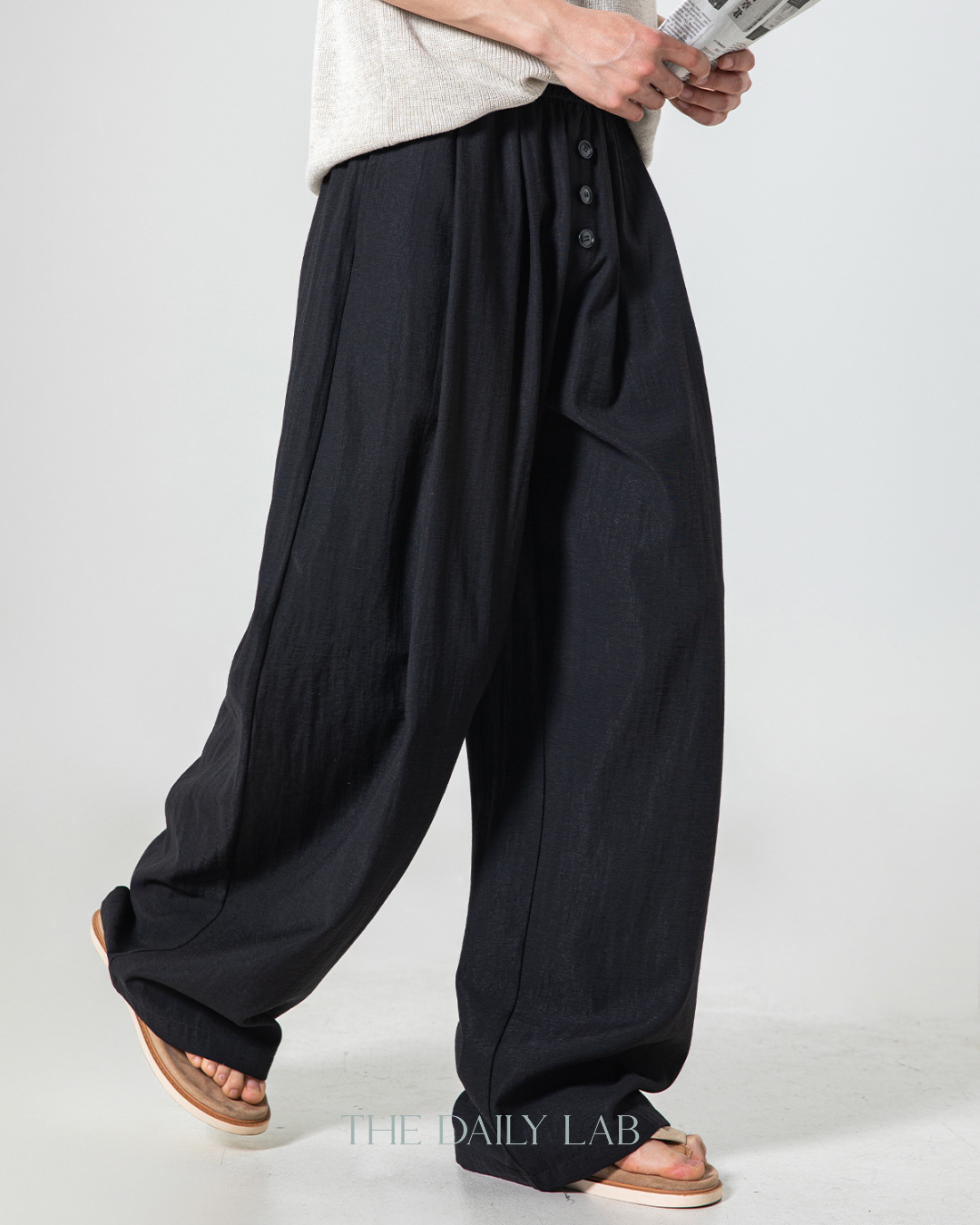 Breeze Drape Trousers in Black