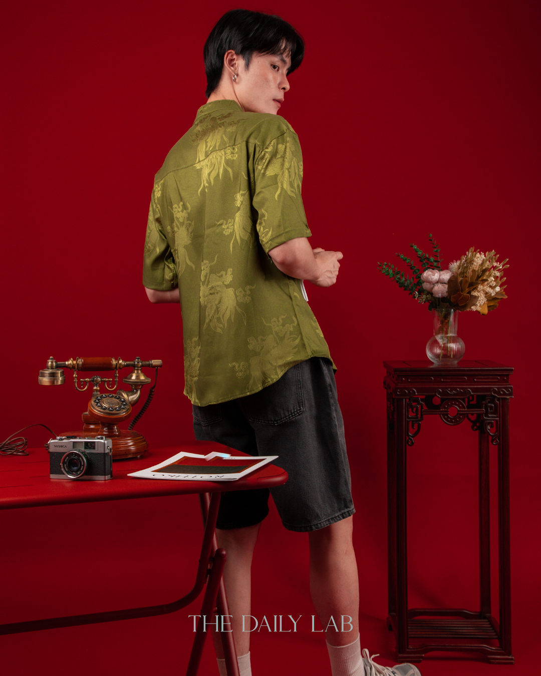 Neon Dragon Tang Shirt in Green