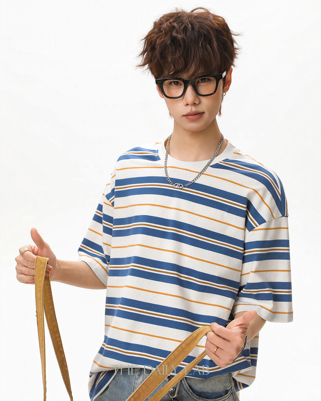Retro Stripe Tee in Blue