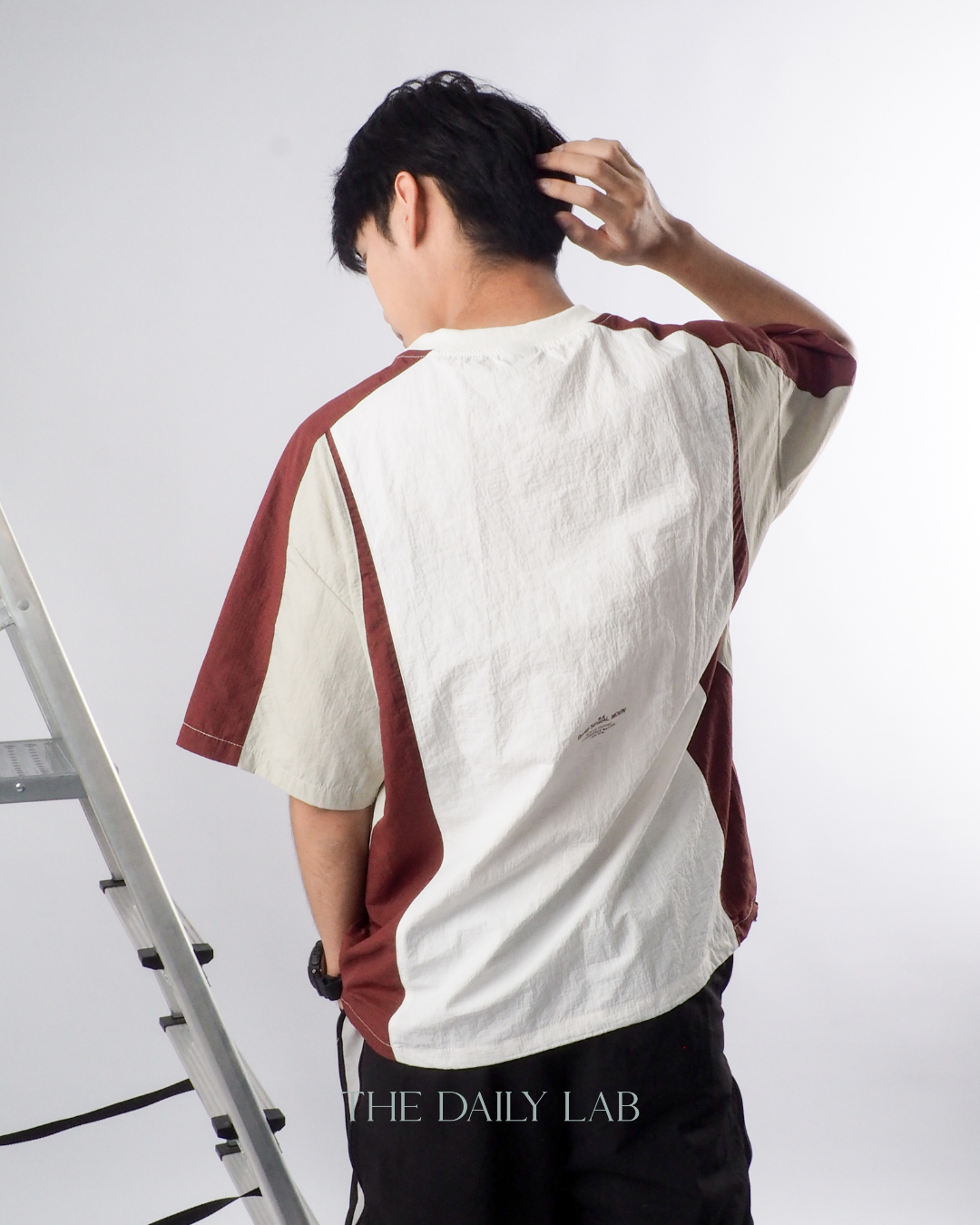 Outdoor Techwear Colorblock T-Shirt in Red