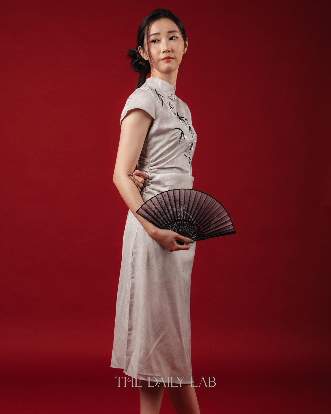 Embroidery Bamboo Oriental Long Dress