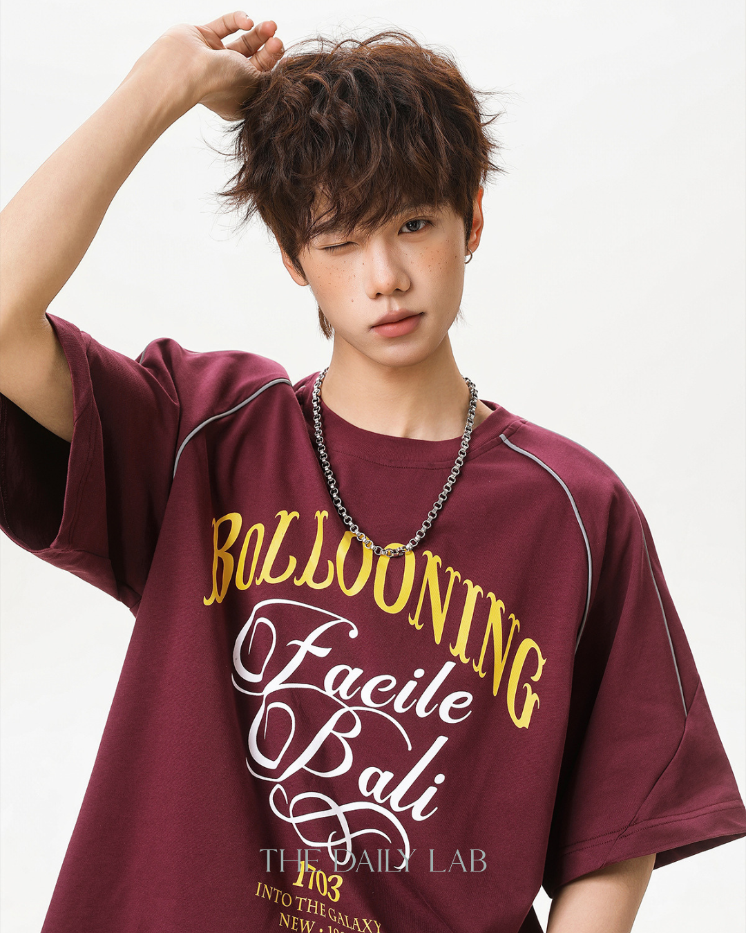 Reflect Motion Oversized Tee in Red