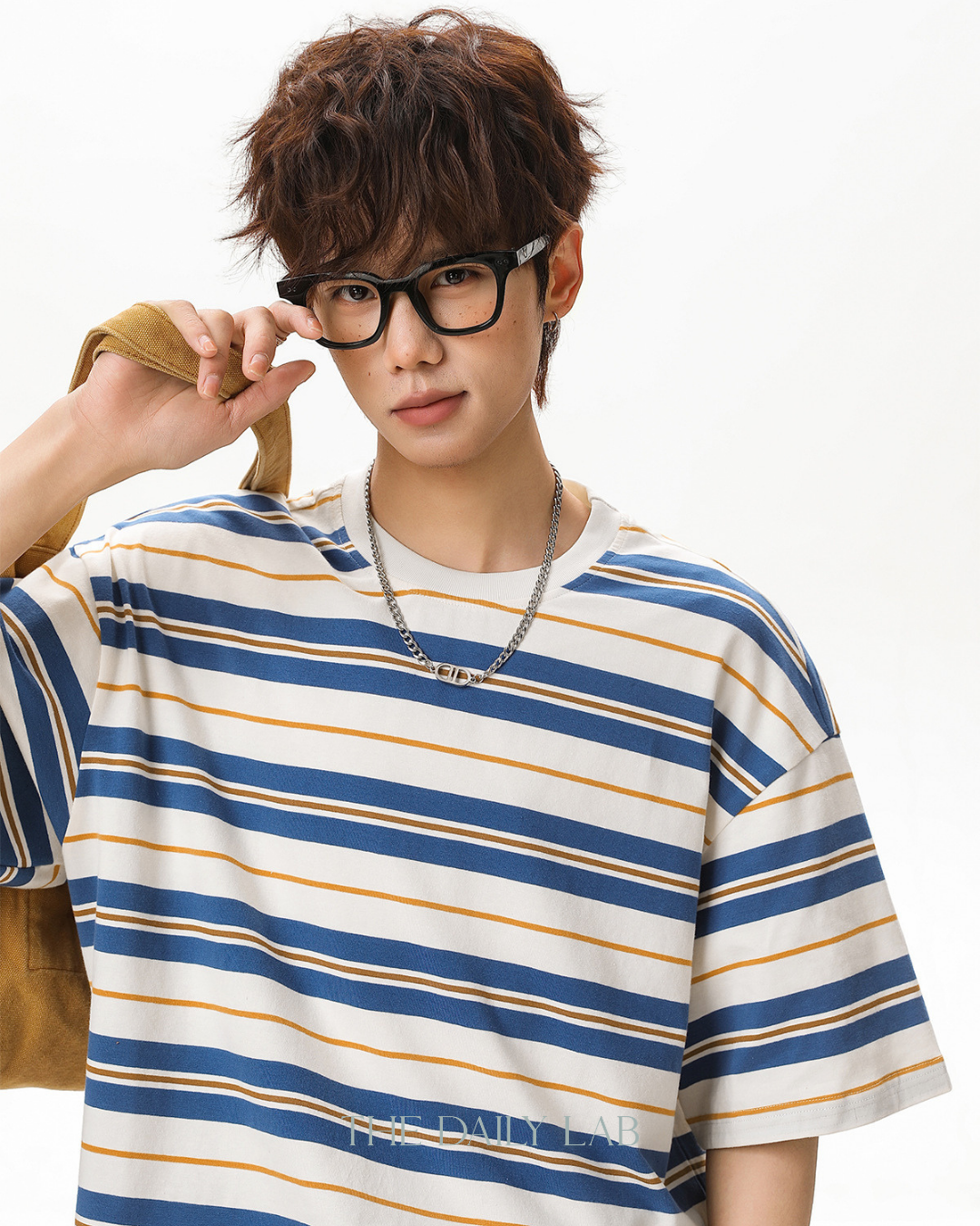 Retro Stripe Tee in Blue