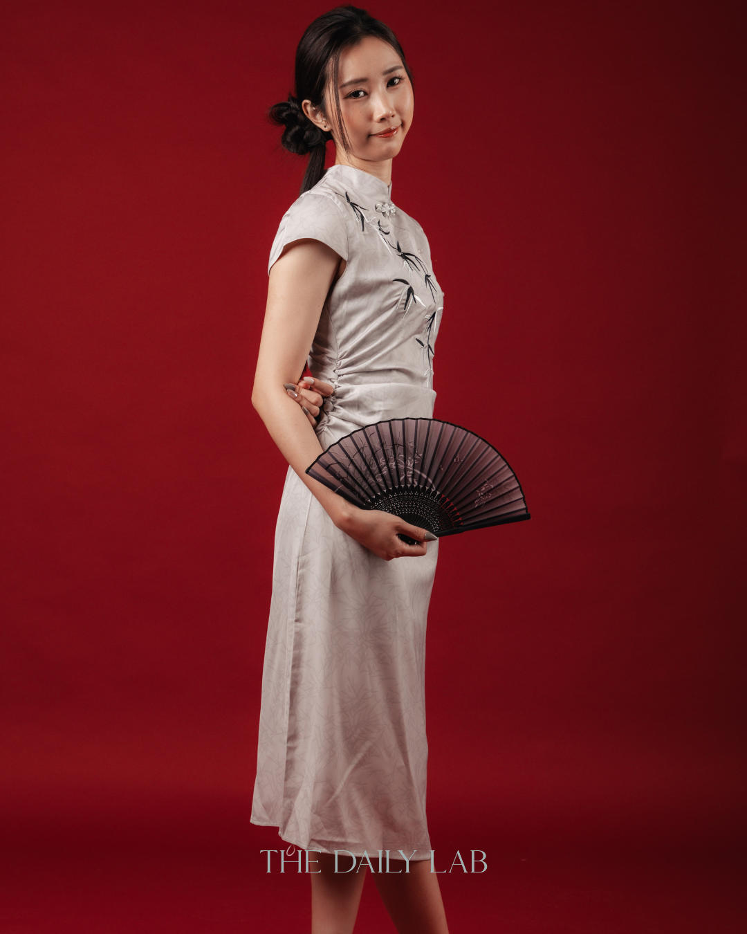 Embroidery Bamboo Oriental Long Dress