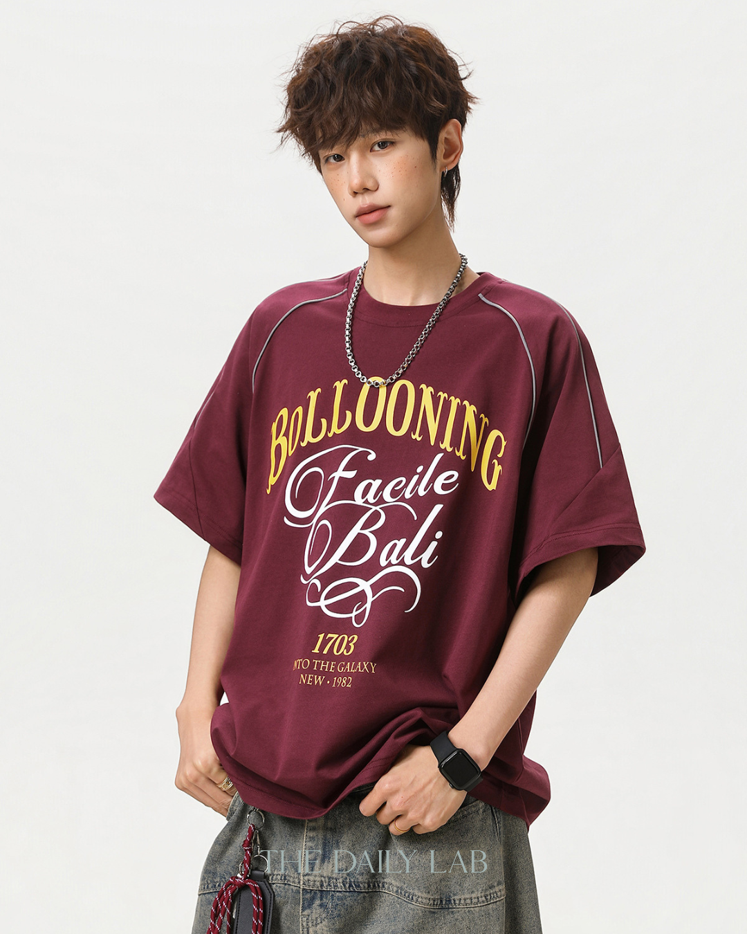 Reflect Motion Oversized Tee in Red