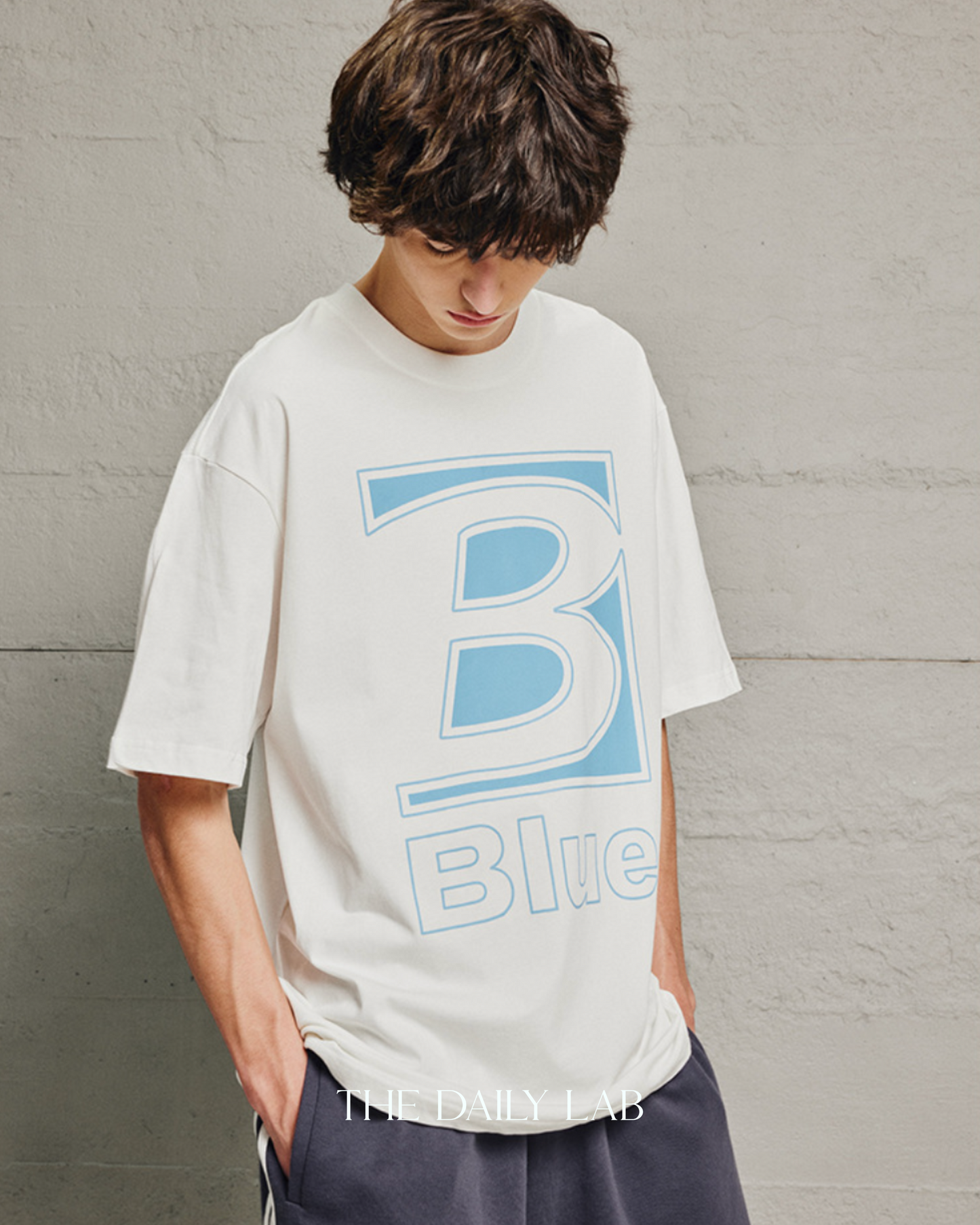 250G BLUE Oversized Shirt in White