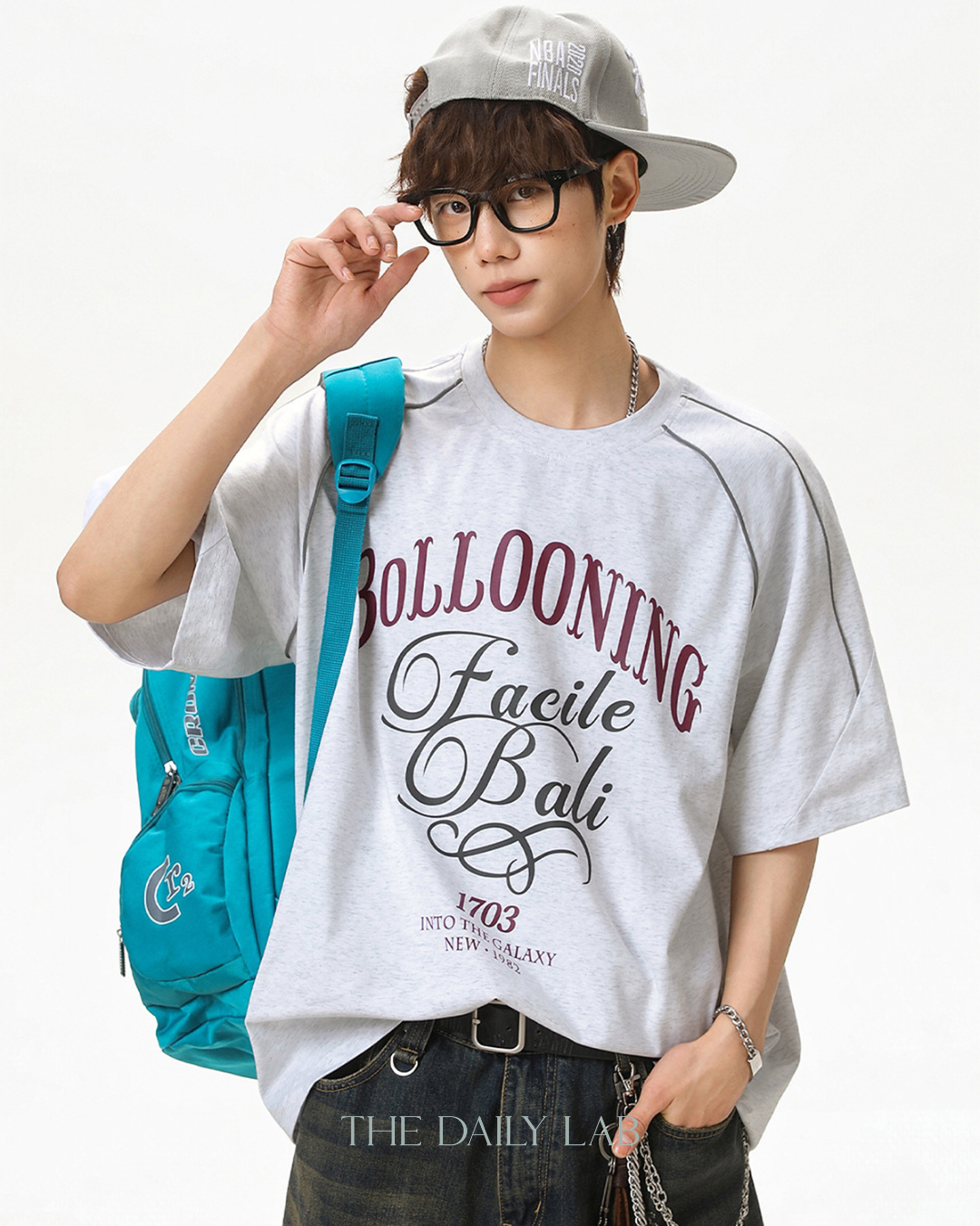 Reflect Motion Oversized Tee in Grey