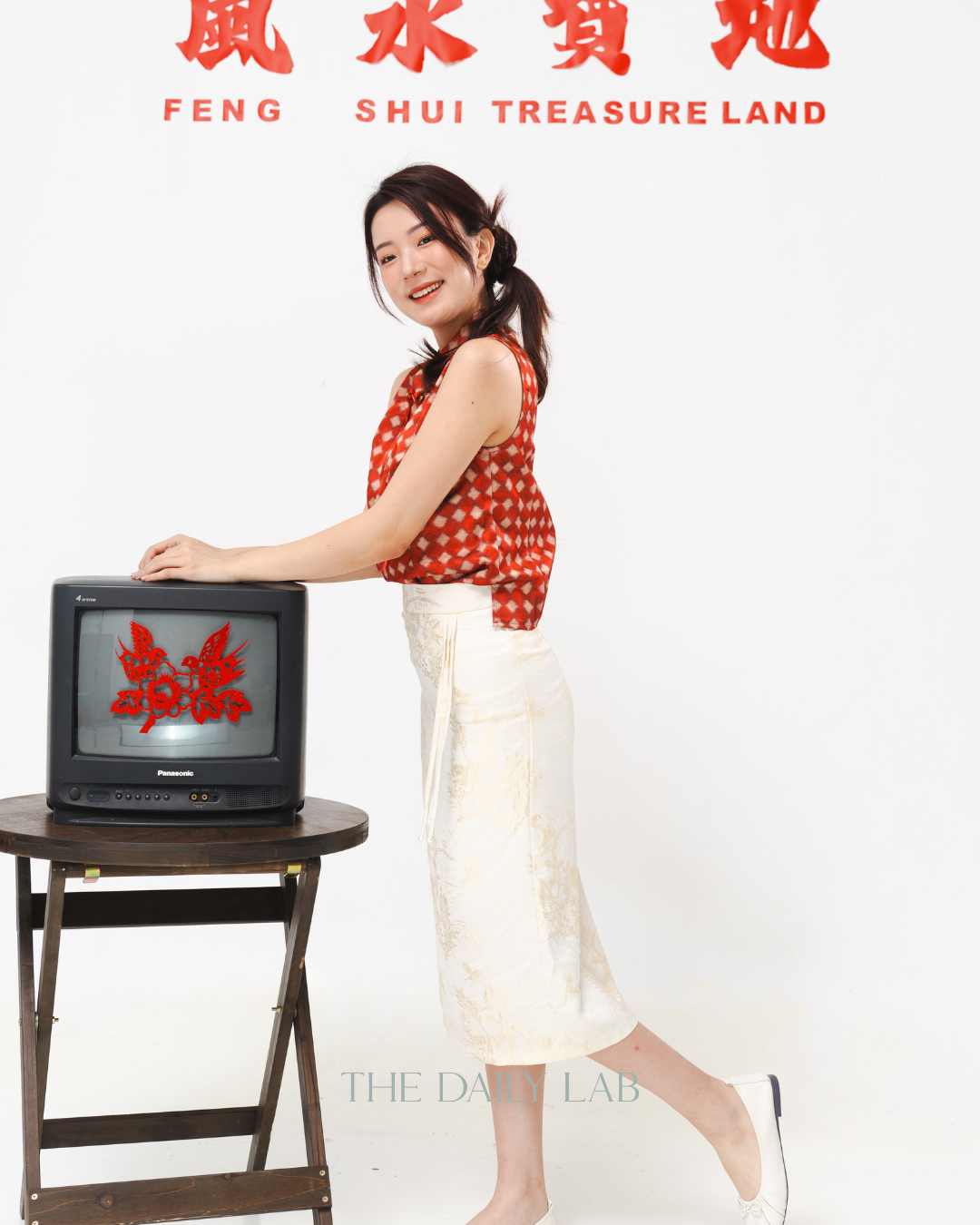 Crimson Brocade Oriental Top