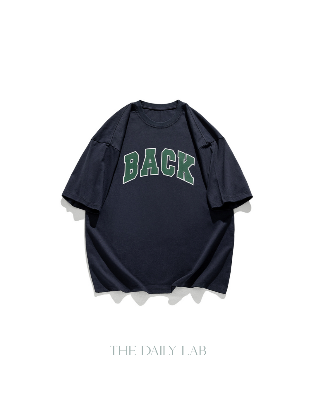 BACK Cotton Tee in Navy