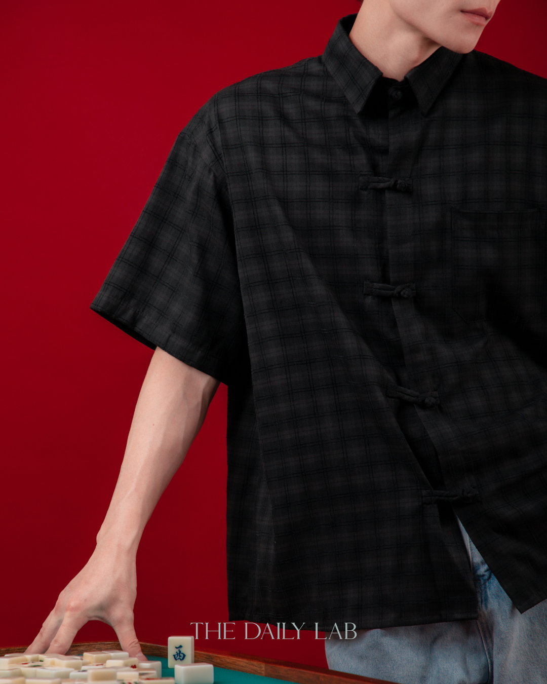 Heritage Plaid Tang Shirt in Black