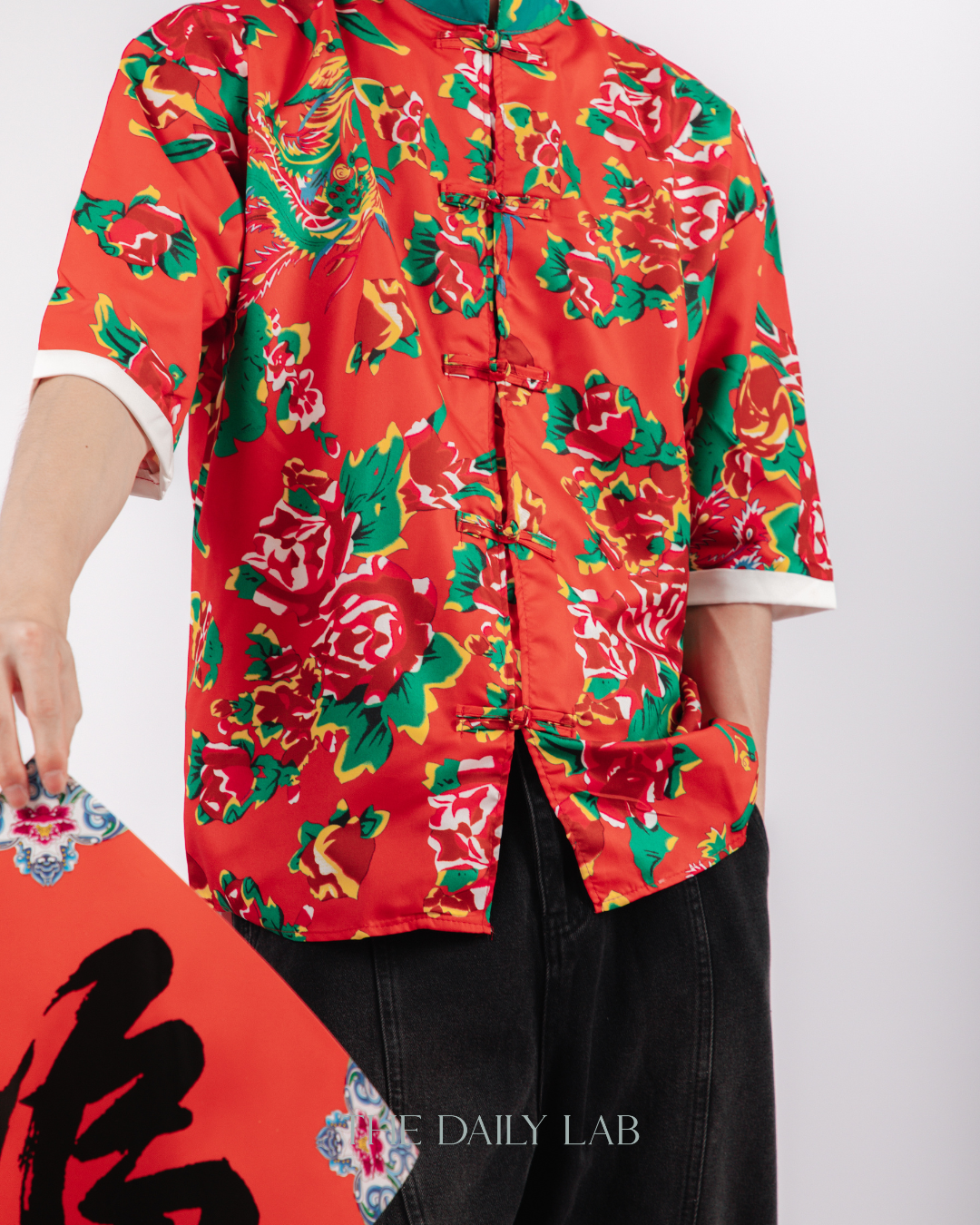 Prosper Dragon Print Shirt in Red