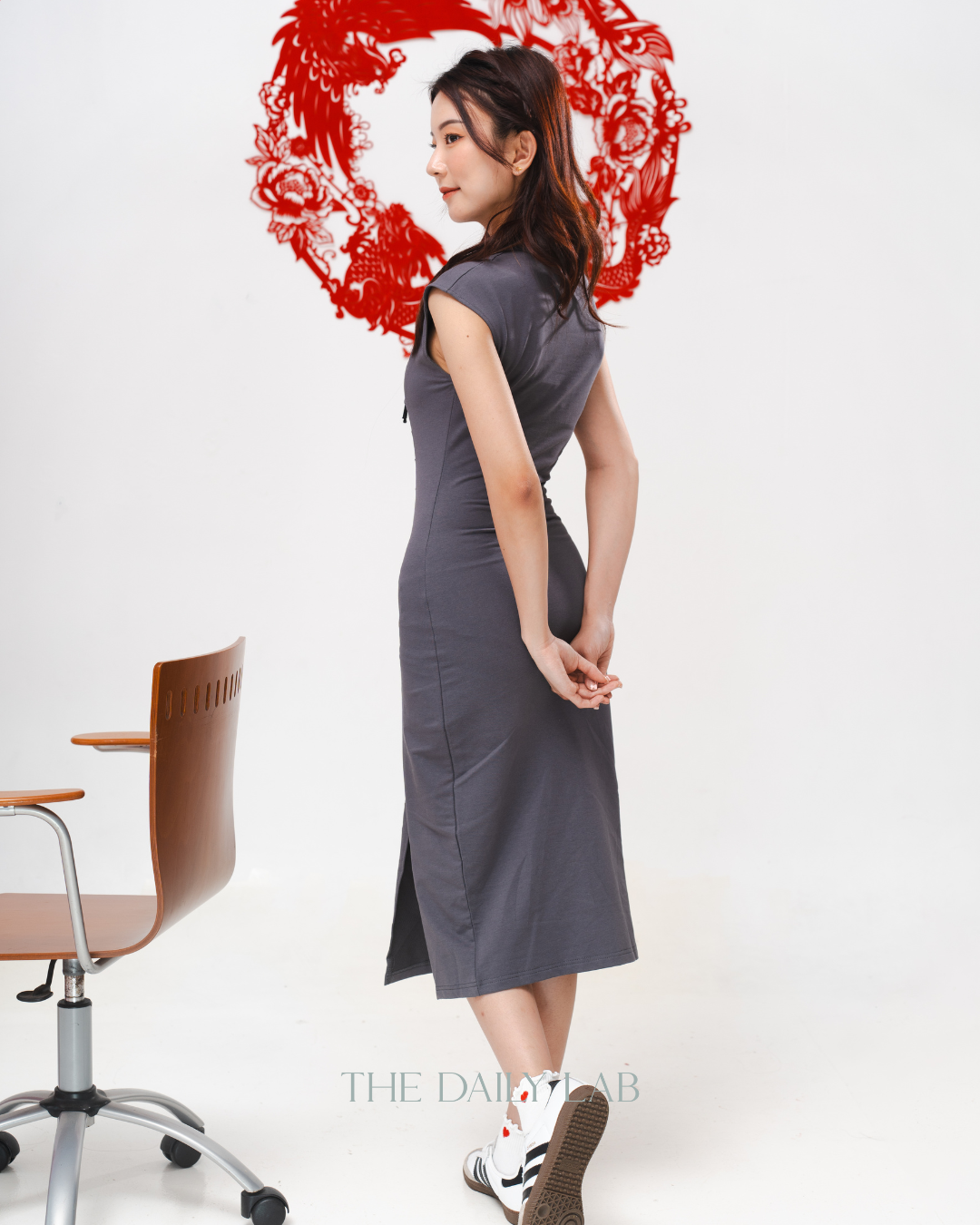 Lotus Charm Midi Dress