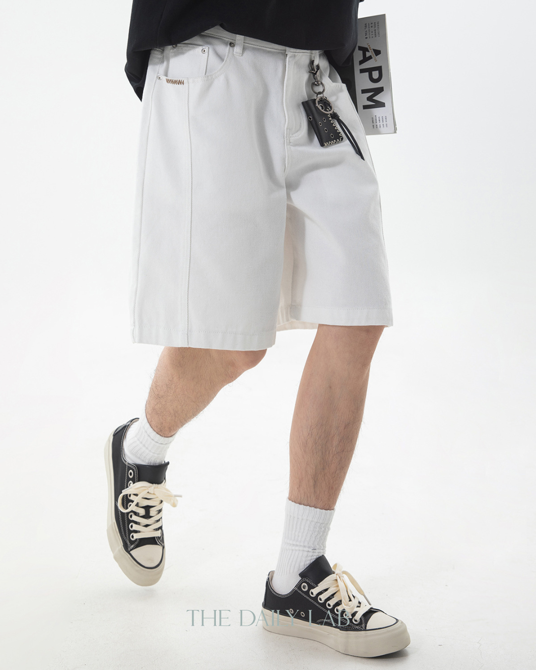 Twill Utility Shorts in White