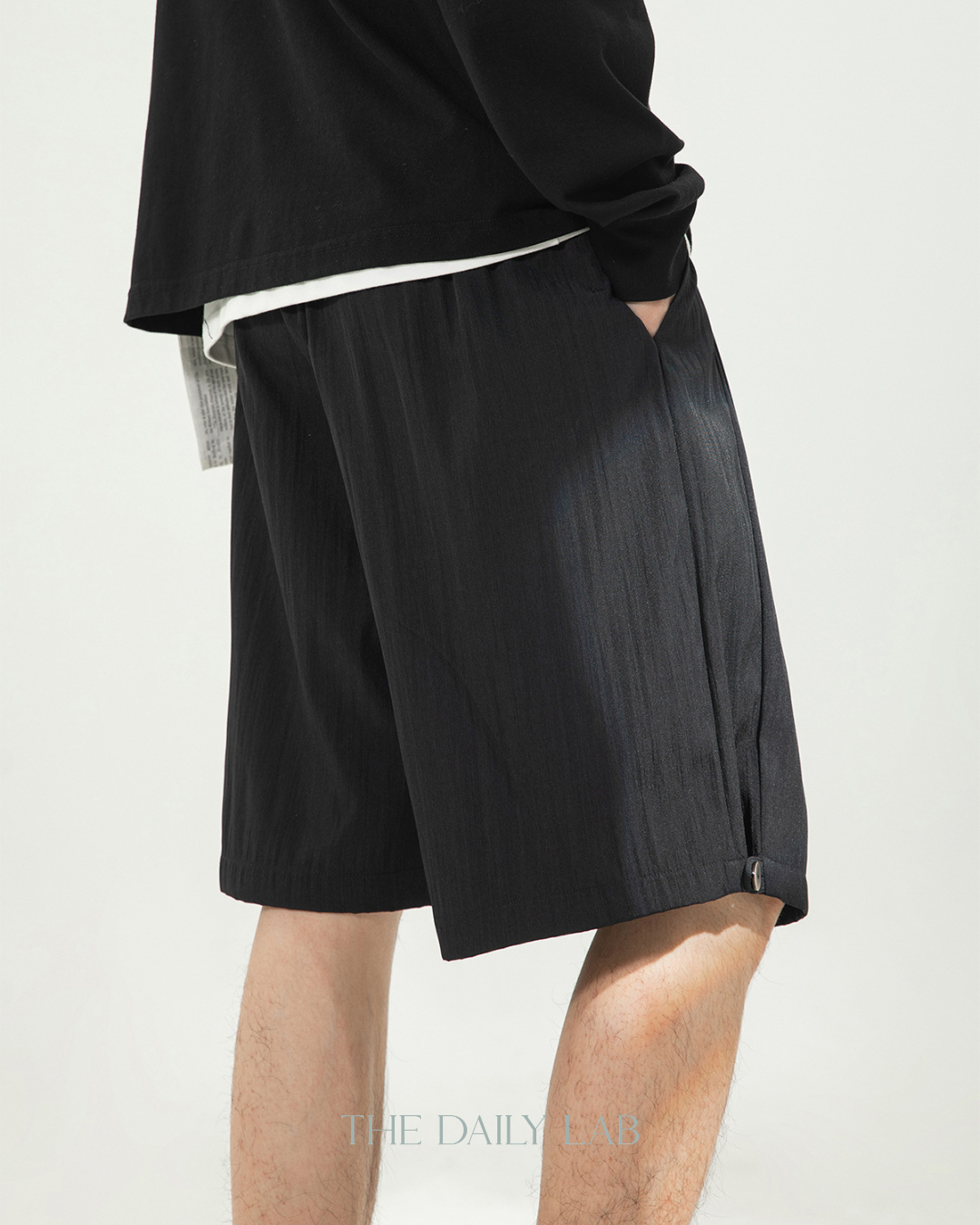 Studio Pleat Shorts in Black