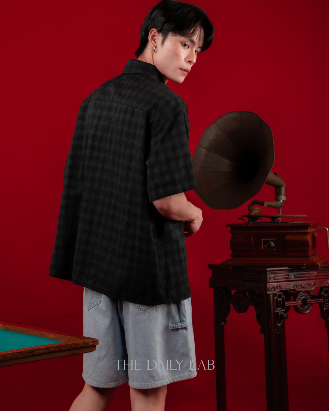 Heritage Plaid Tang Shirt in Black