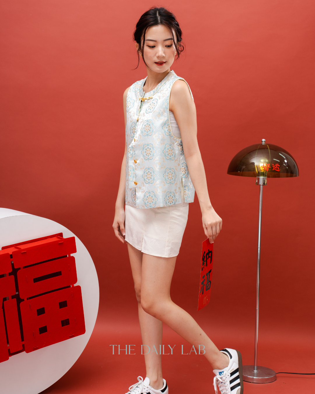 Ru Yi Qipao Vest in Baby Blue