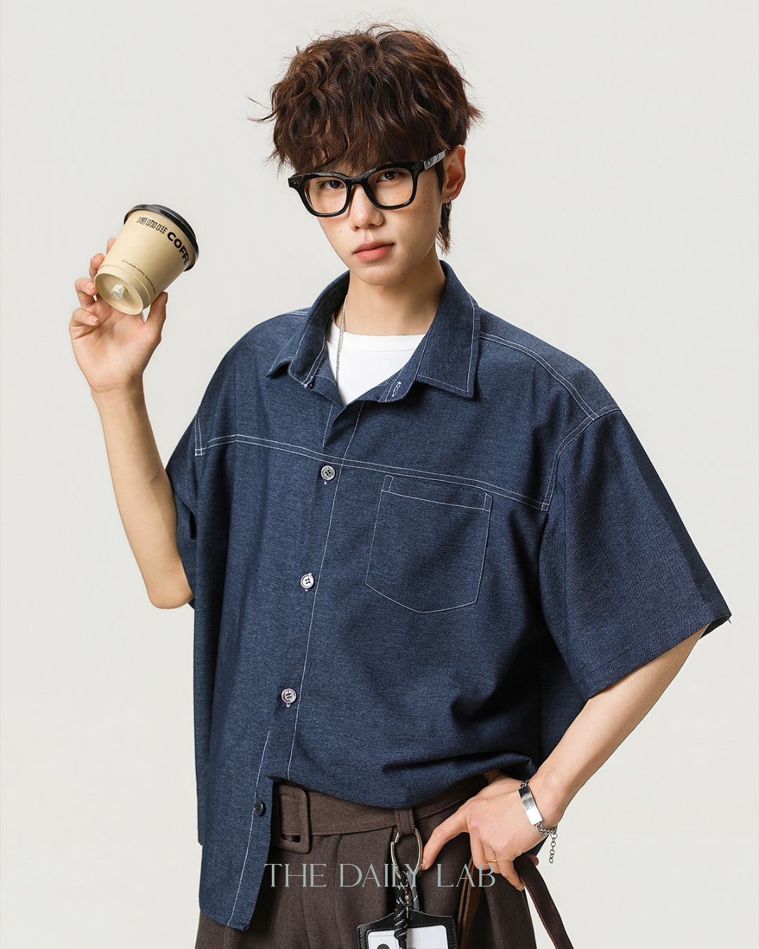Heritage Stitch Shirt in Dark Blue