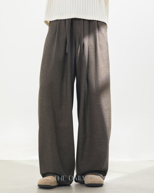 Refined Pleat Trousers in Brown