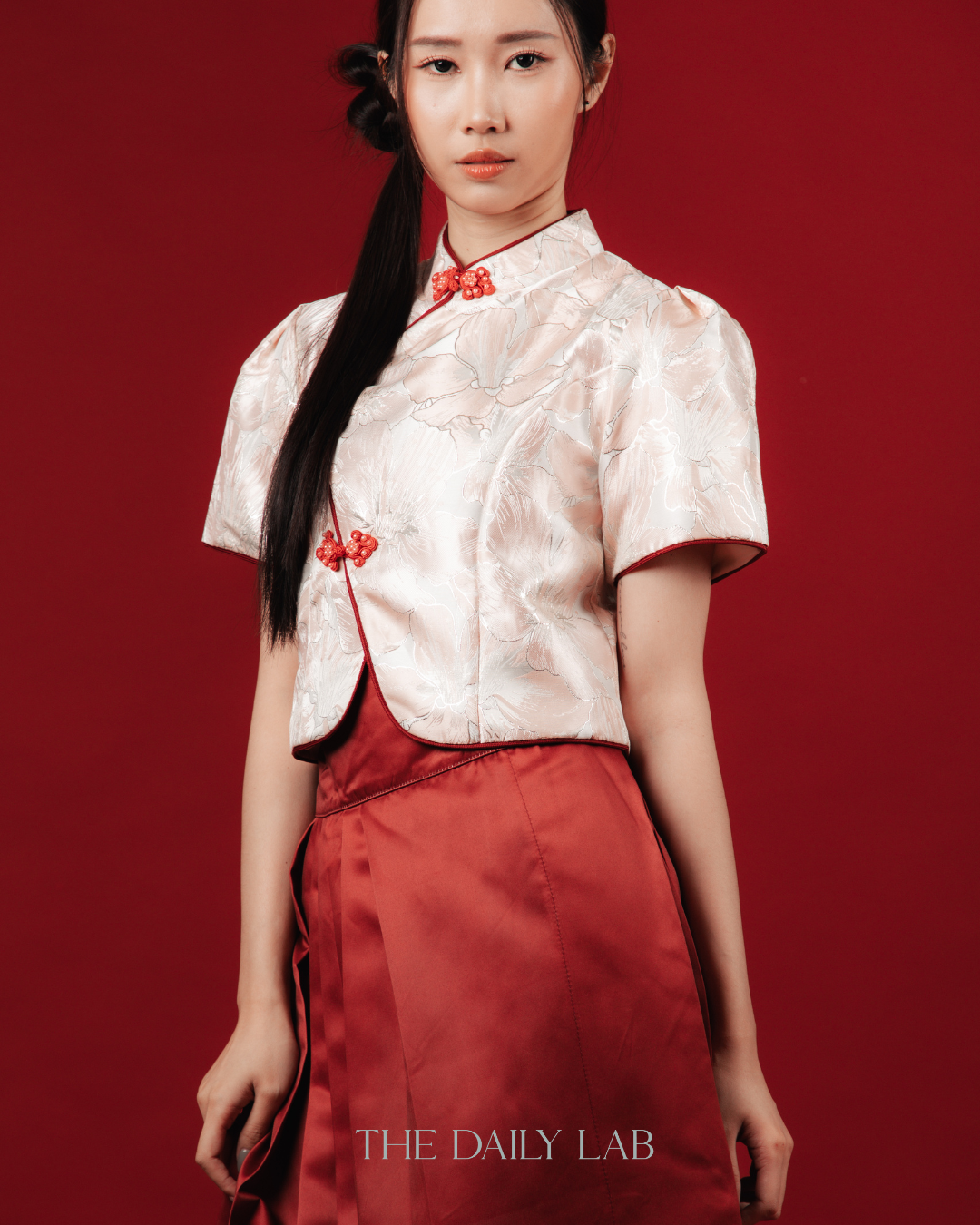 Blush Peony Cheongsam Top