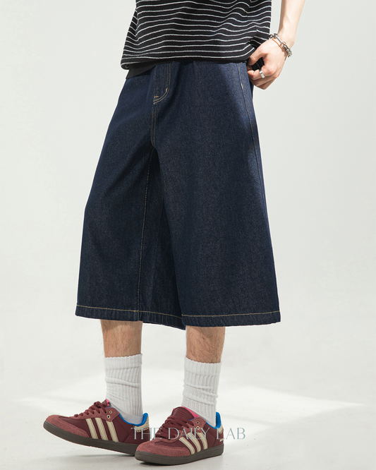 City Street Cropped Denim in Blue