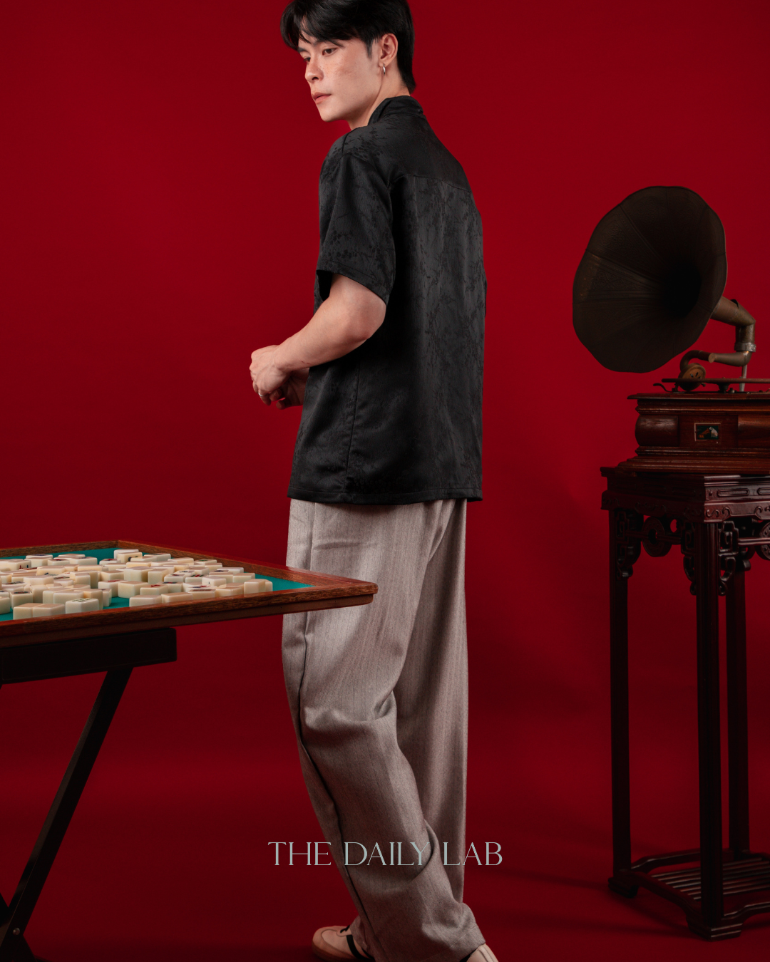 Bamboo Serenity Tang Shirt in Black