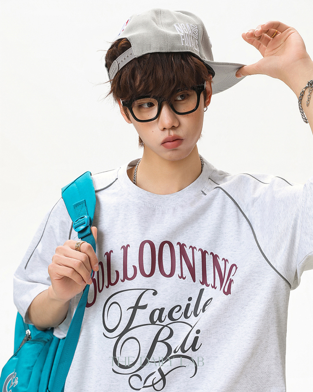 Reflect Motion Oversized Tee in Grey