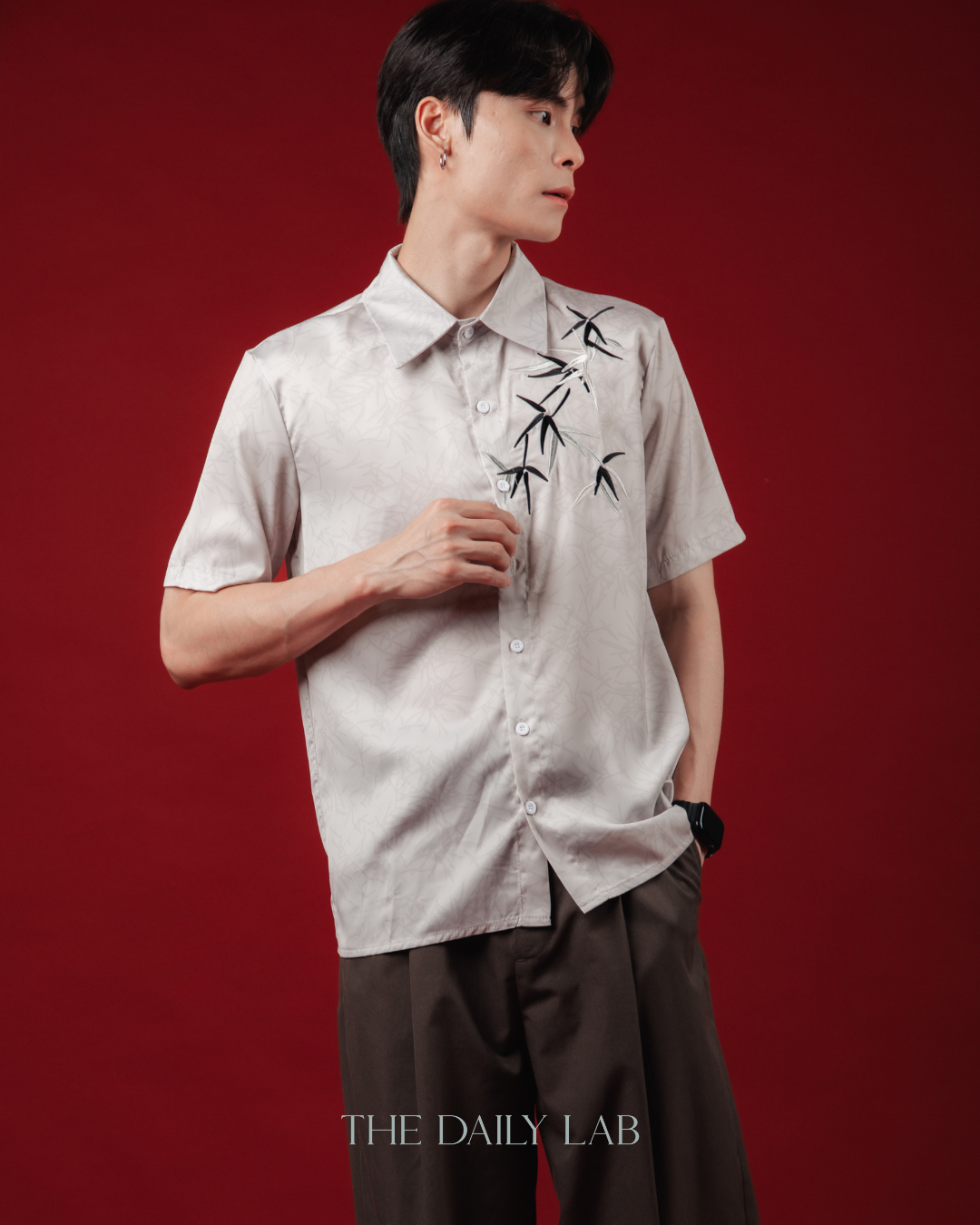 Embroidery Bamboo Overshirt