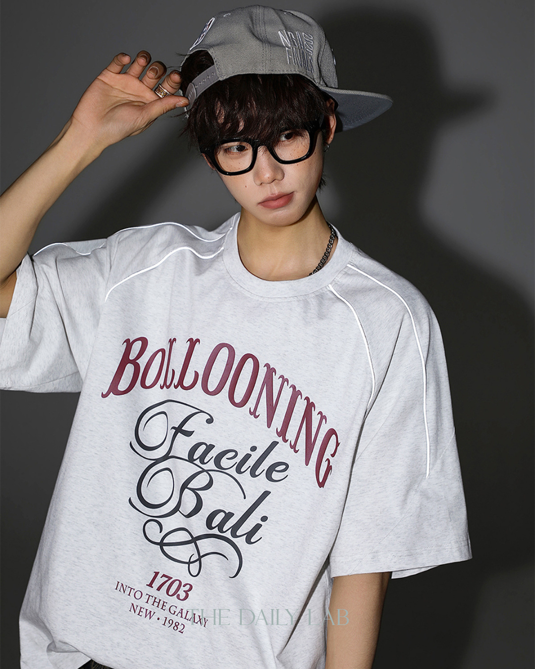 Reflect Motion Oversized Tee in Grey