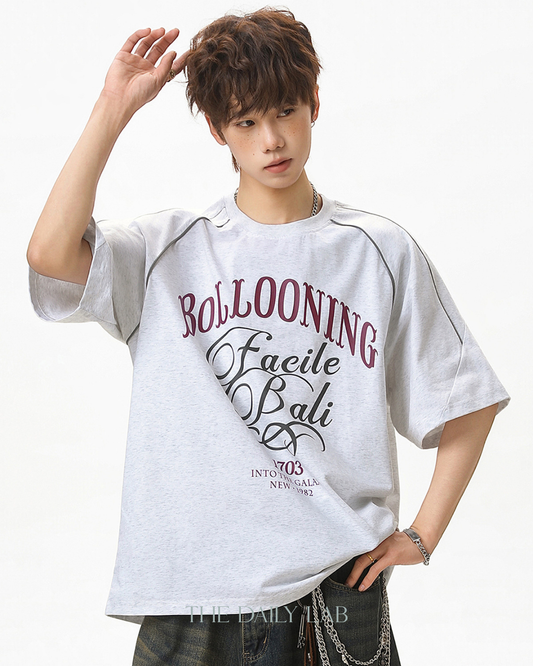 Reflect Motion Oversized Tee in Grey