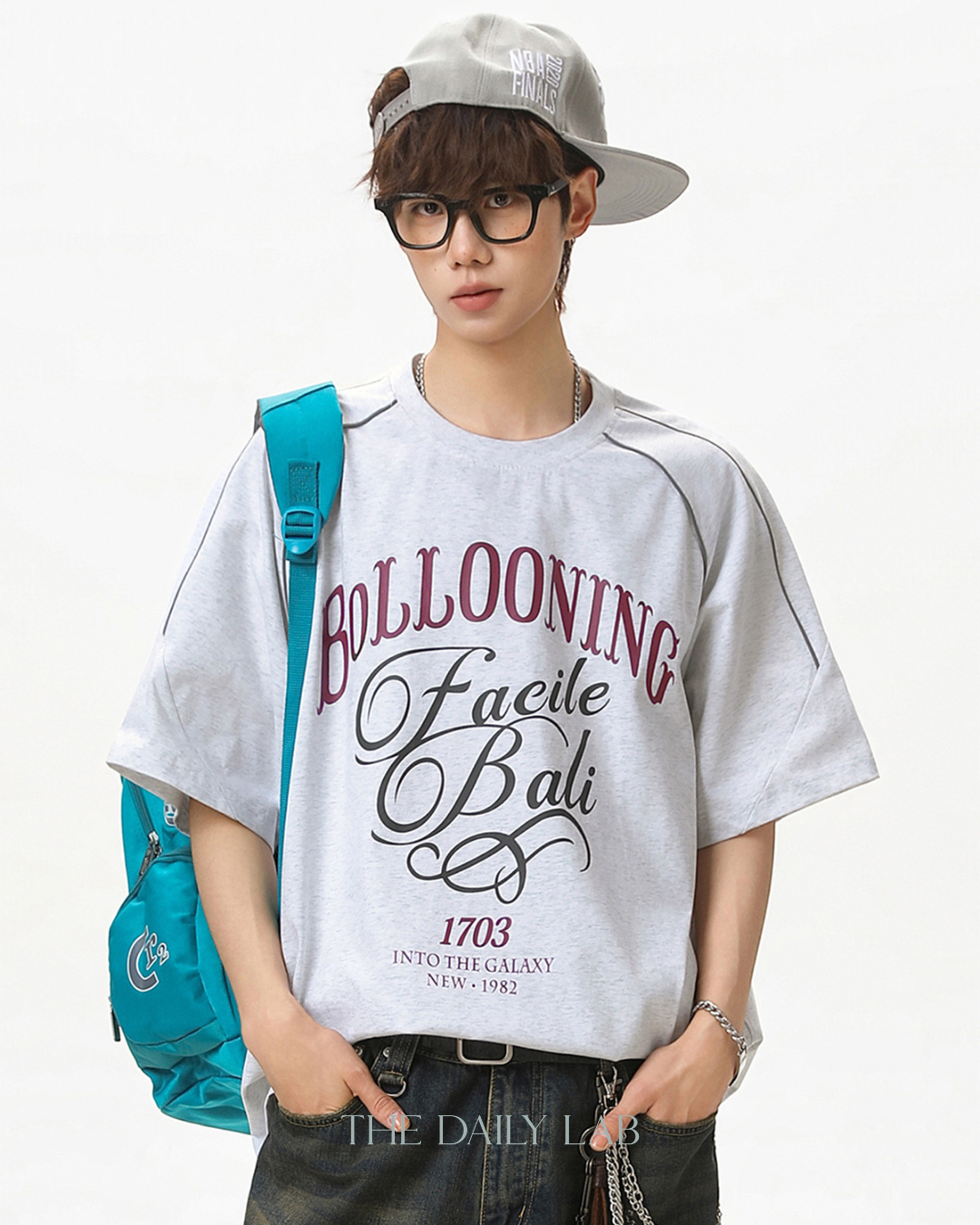 Reflect Motion Oversized Tee in Grey
