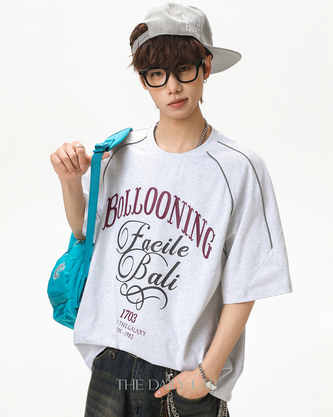 Reflect Motion Oversized Tee in Grey