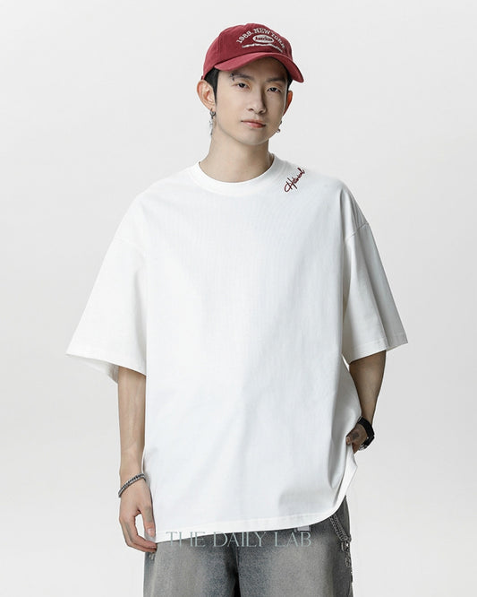 Historical Patchwork Short-Sleeve T-Shirt in White
