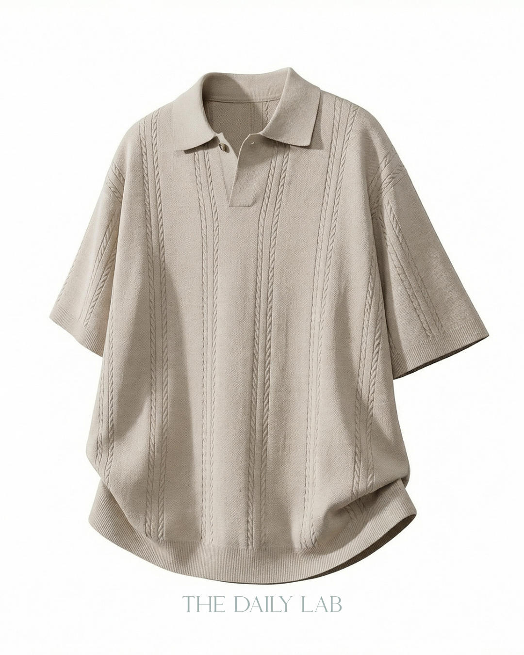 Coast Club Knit Polo in Beige