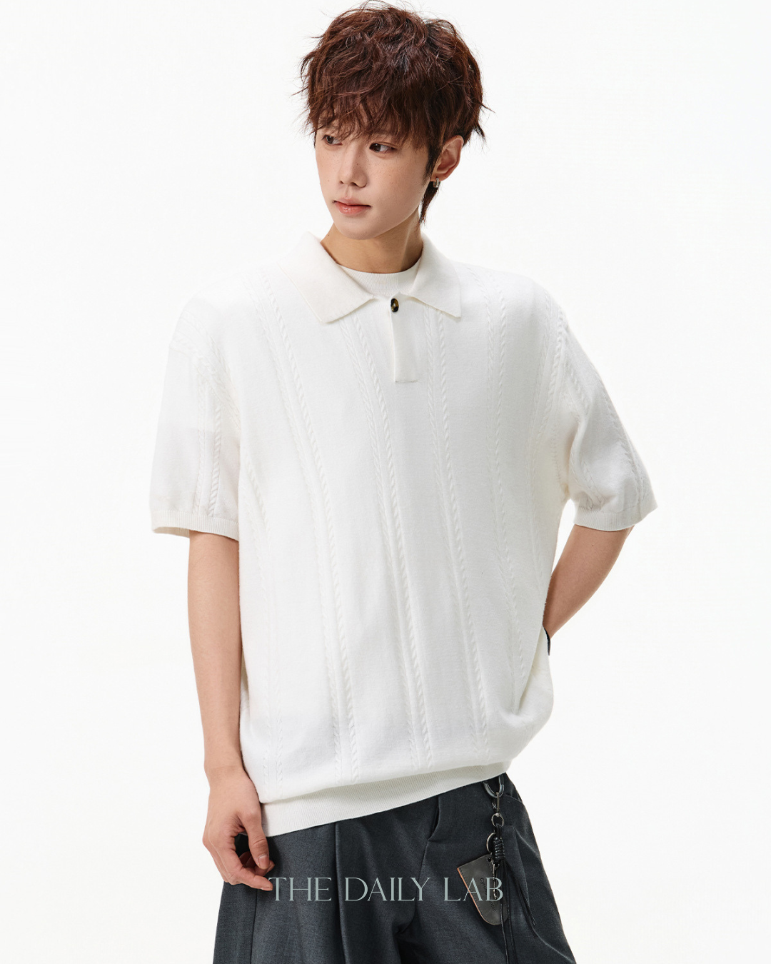 Coast Club Knit Polo in White