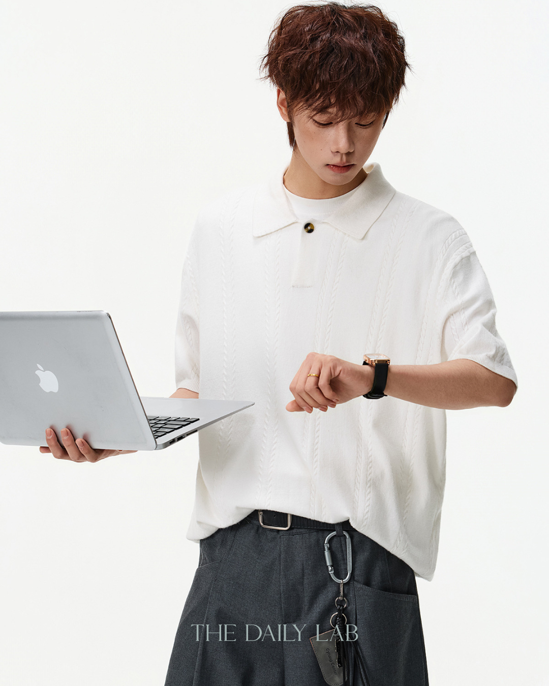 Coast Club Knit Polo in White