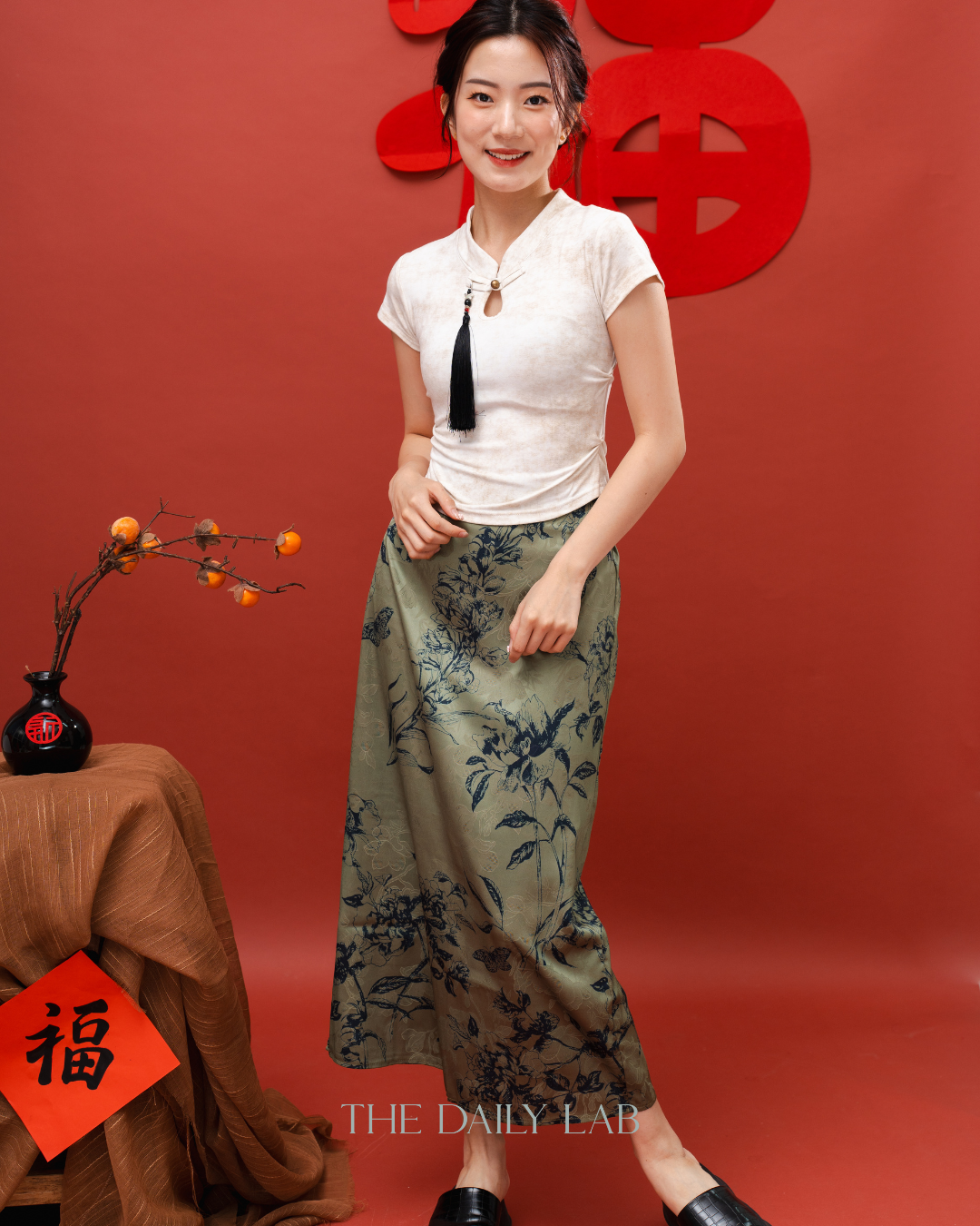 Retro Oriental Long Skirt
