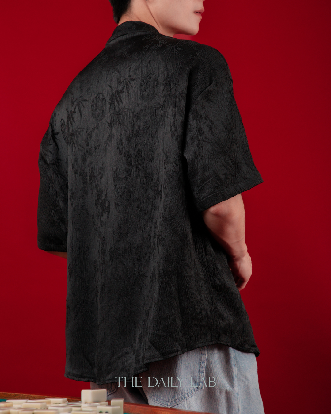 Bamboo Bloom Tang Shirt in Black