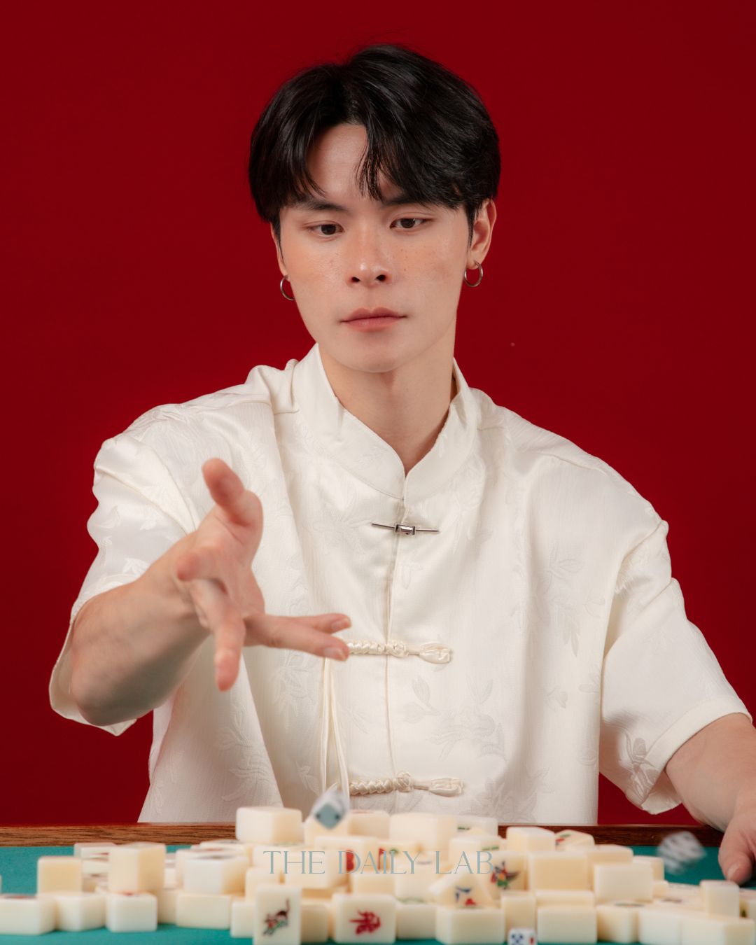 Ivory Floral Tang Oversized Shirt