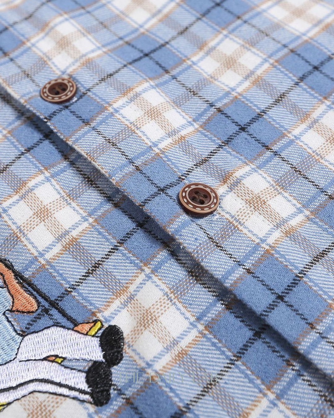 Summer Vintage Plaid Shirt in Blue