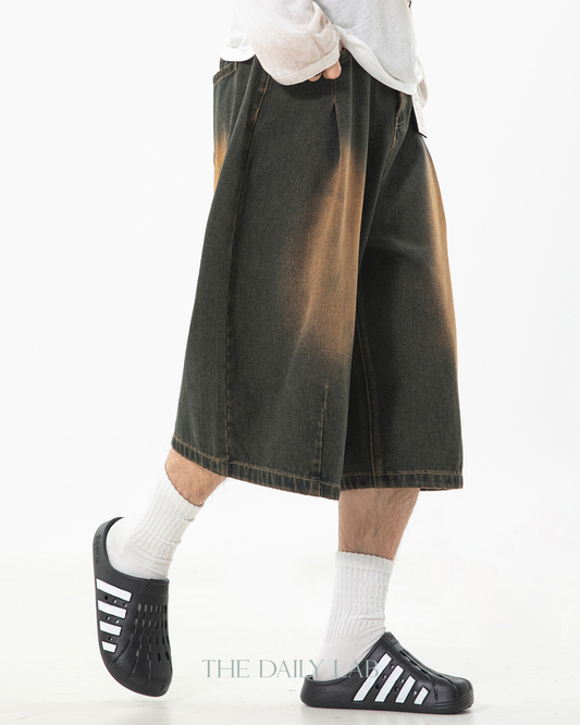 Archive Fade Denim Shorts in Vintage Blue